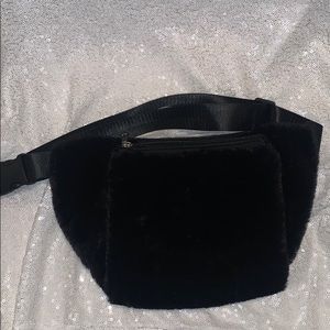 Double Pocket Black Fanny Pack